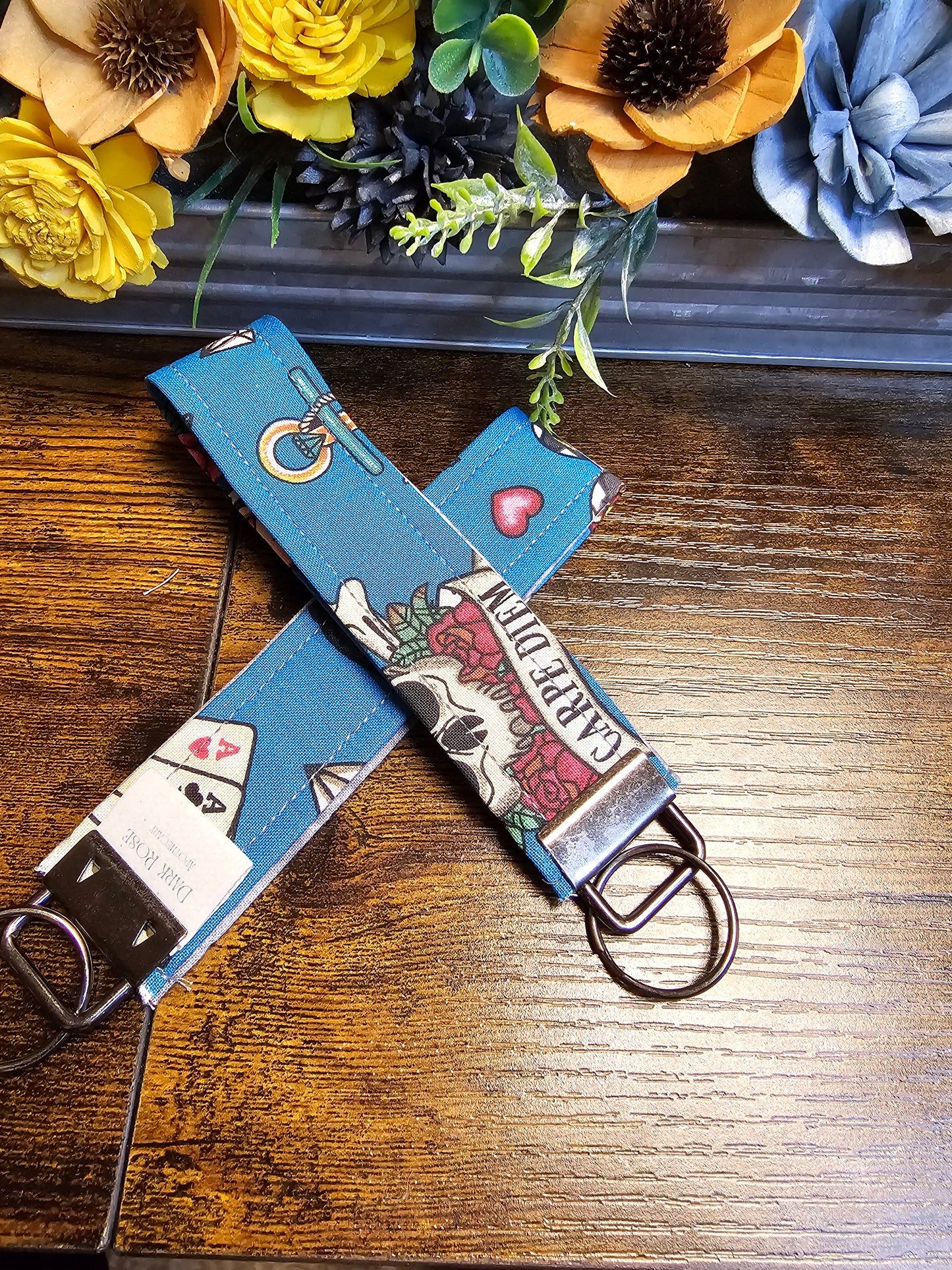 Wristlet keychains "Teal