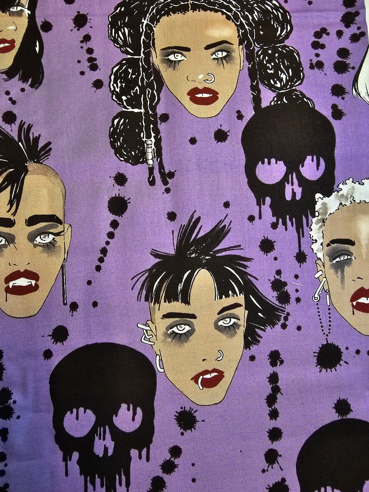 flat keychain wallet "Purple Punk"