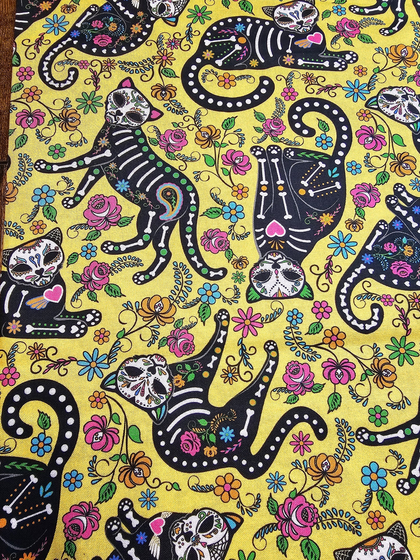 Wristlet keychains "Flowers and Cats"