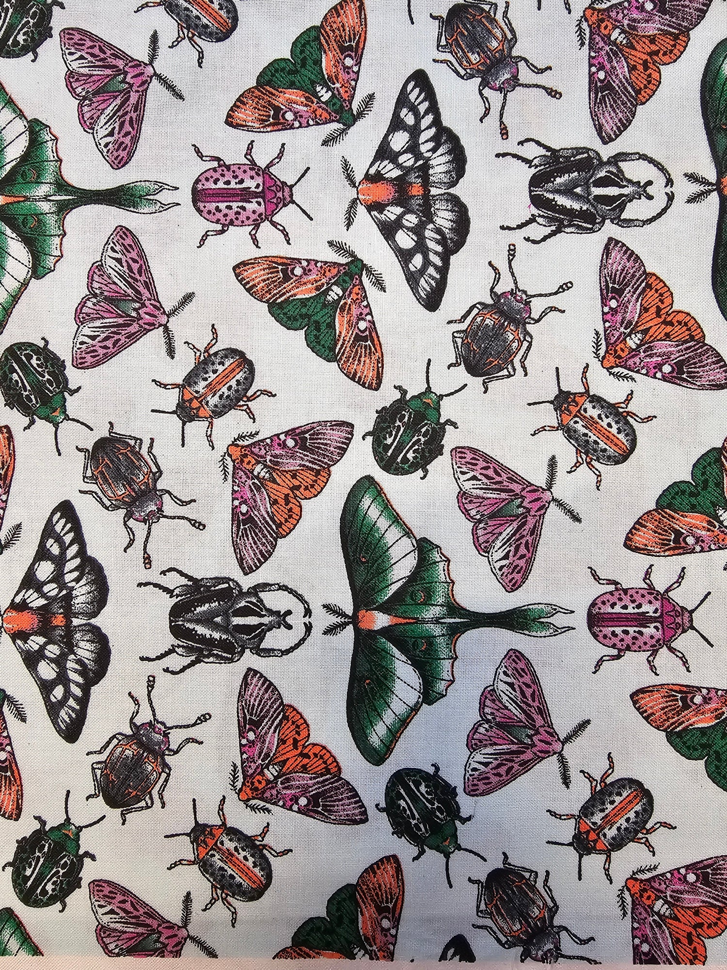 Beatles and Moths fabric collection