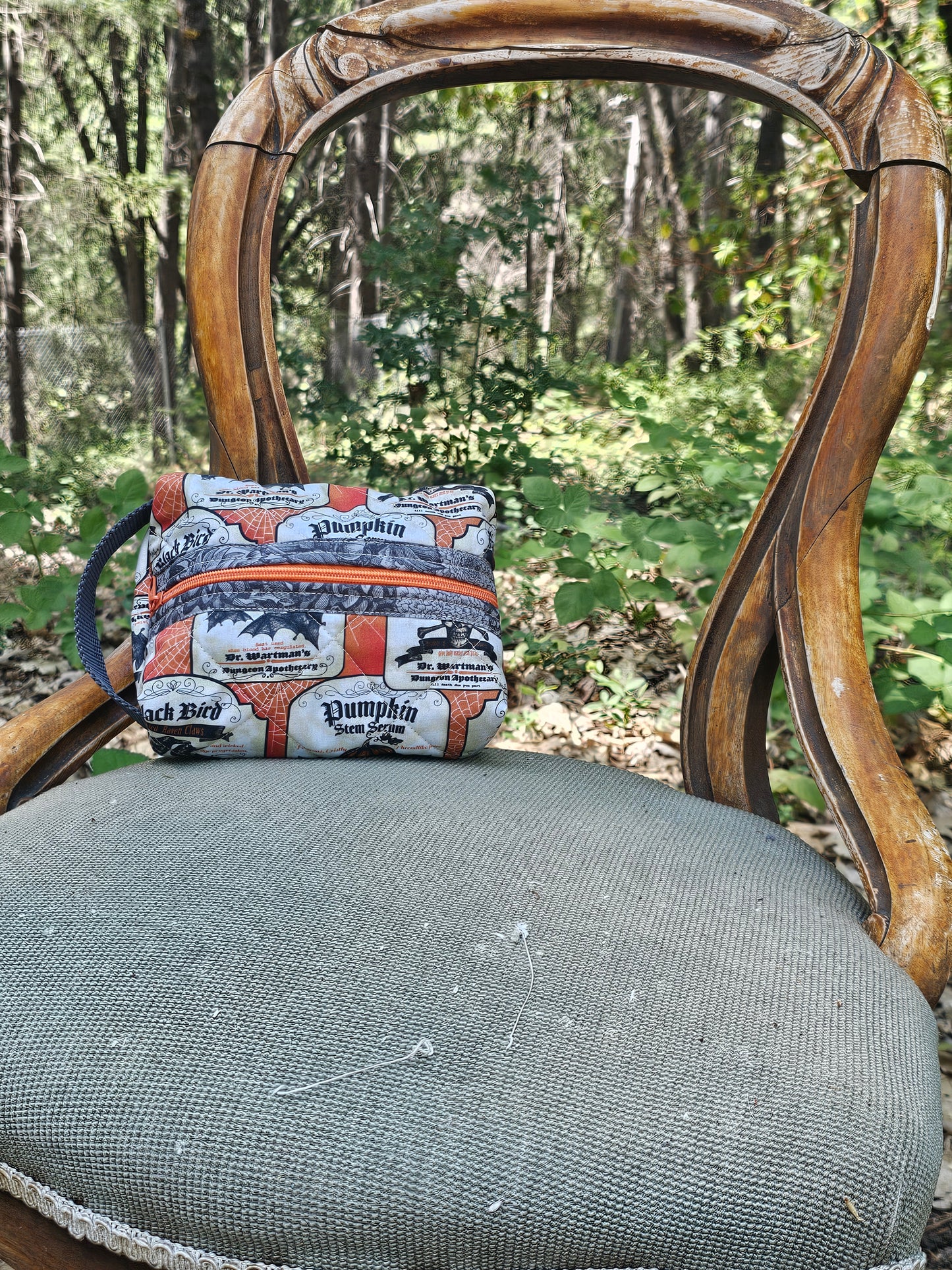 small boxy bag "orange apothecary"