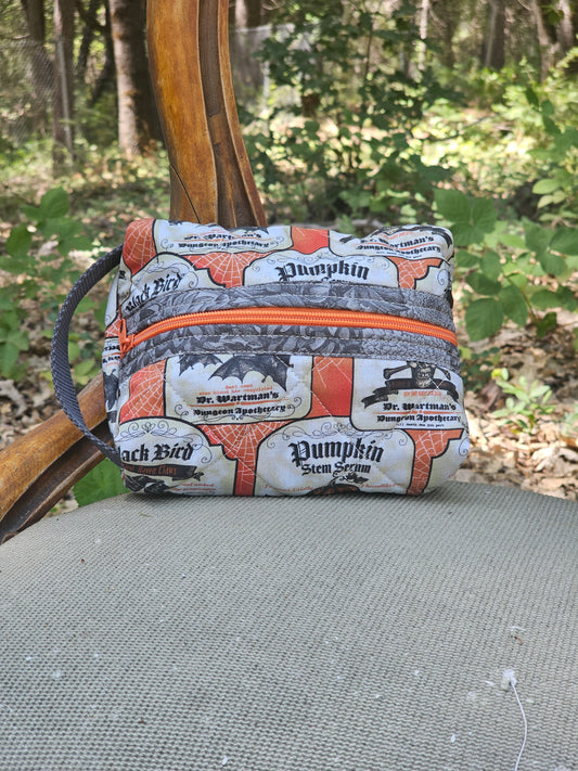 small boxy bag "orange apothecary"