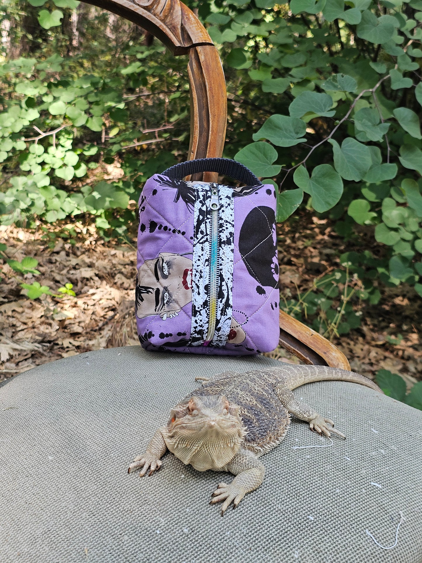 Sm. boxy bag "Purple Punk"