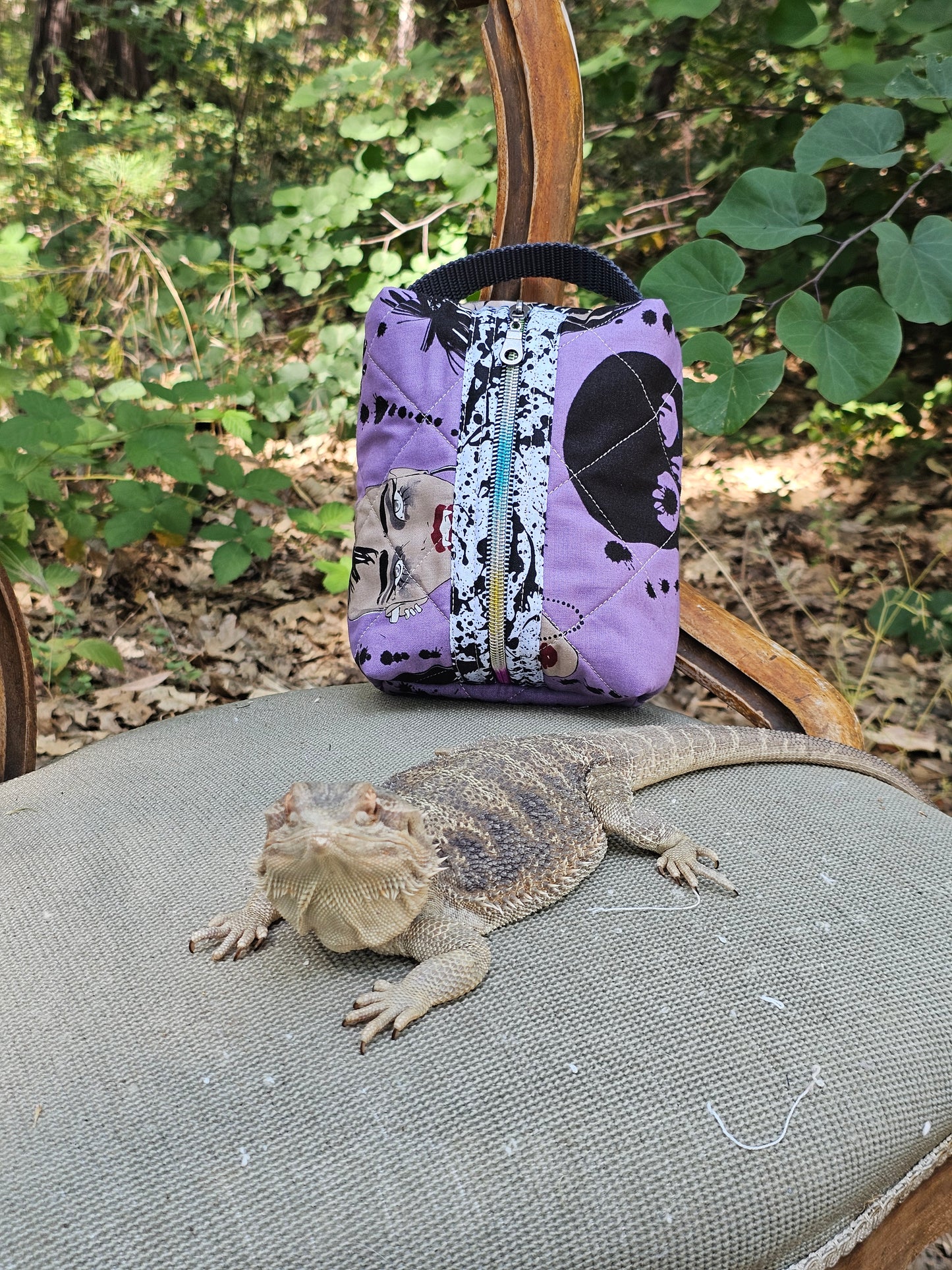 Sm. boxy bag "Purple Punk"