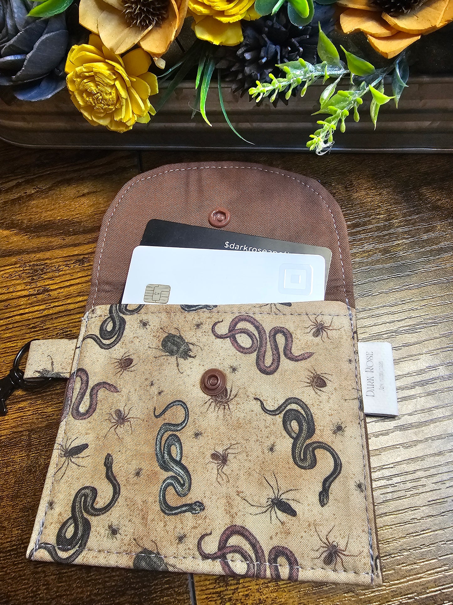 flay keychain wallet "Snakes and Bugs"