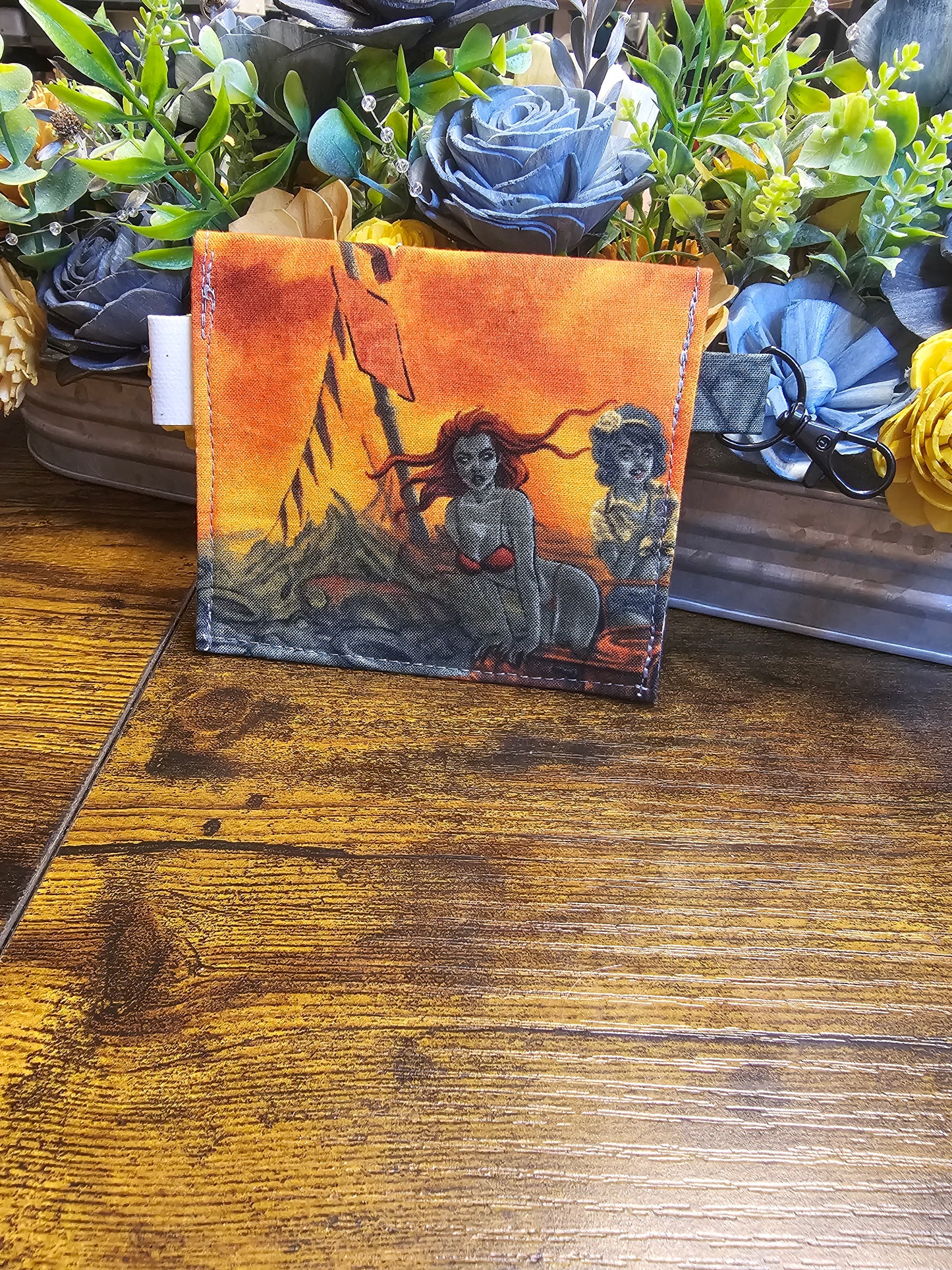 flat keychain wallet "Zombie carhop"