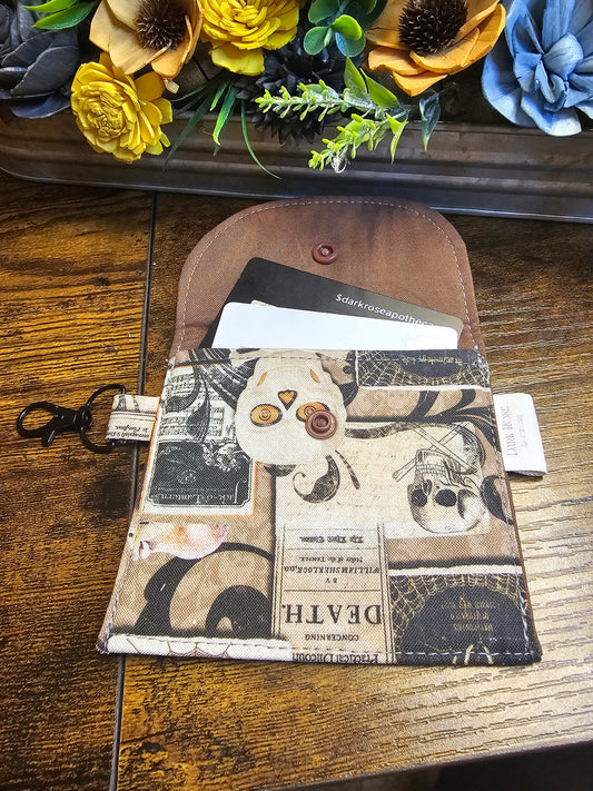 Flat keychain wallet "Brown Apothecary"