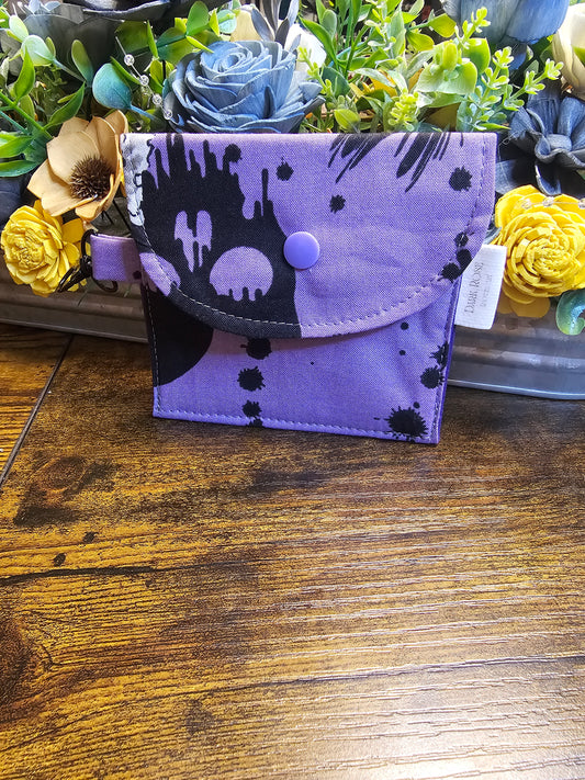 flat keychain wallet "Purple Punk"