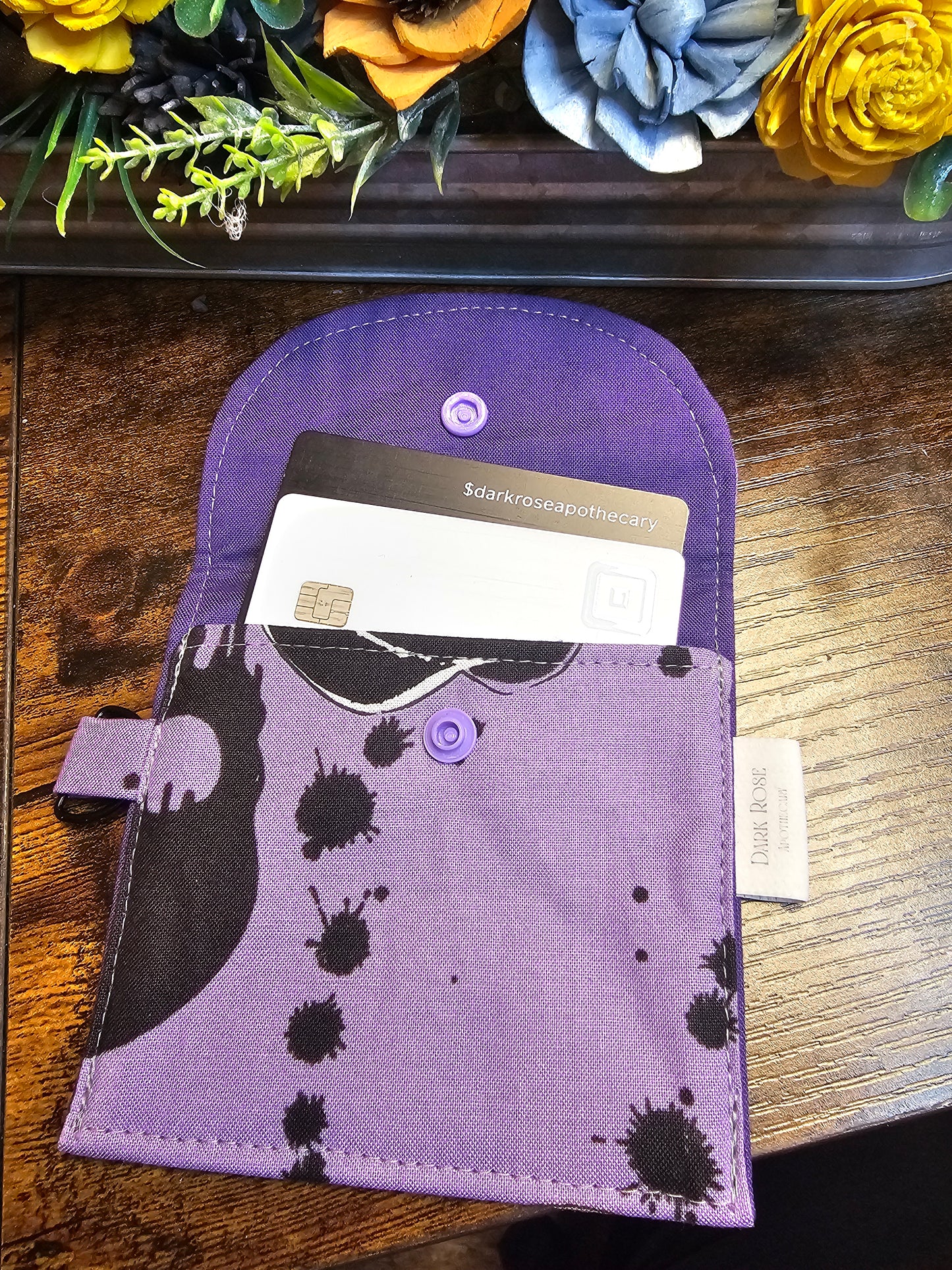 flat keychain wallet "Purple Punk"