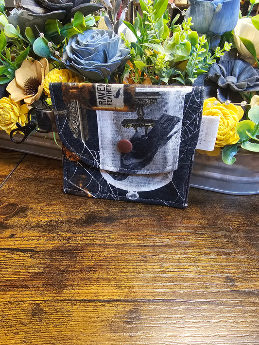 flat keychain wallet "Crows and more"