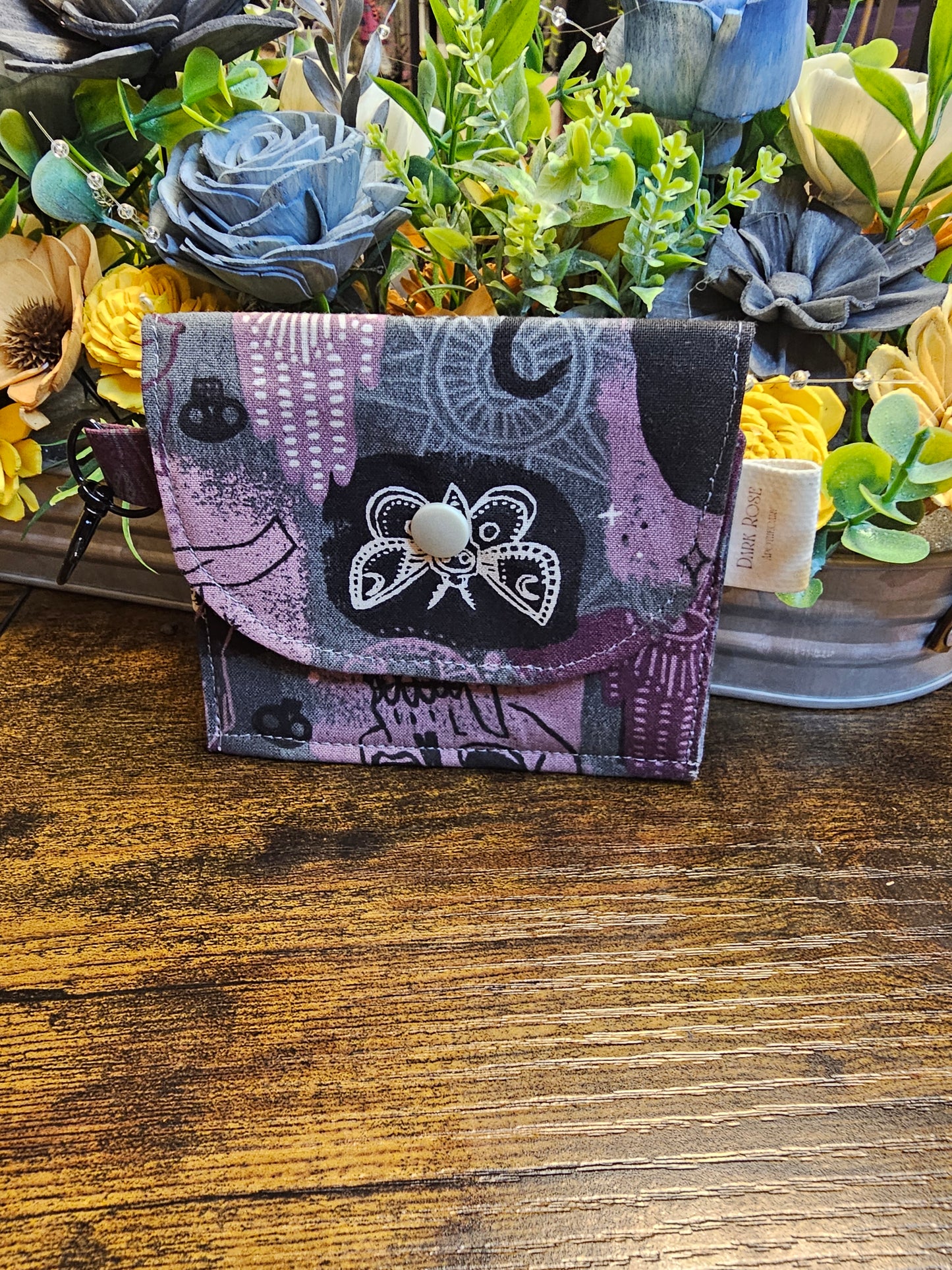 Flat keychain wallet "purple something"