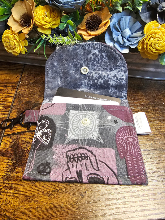 Flat keychain wallet "purple something"