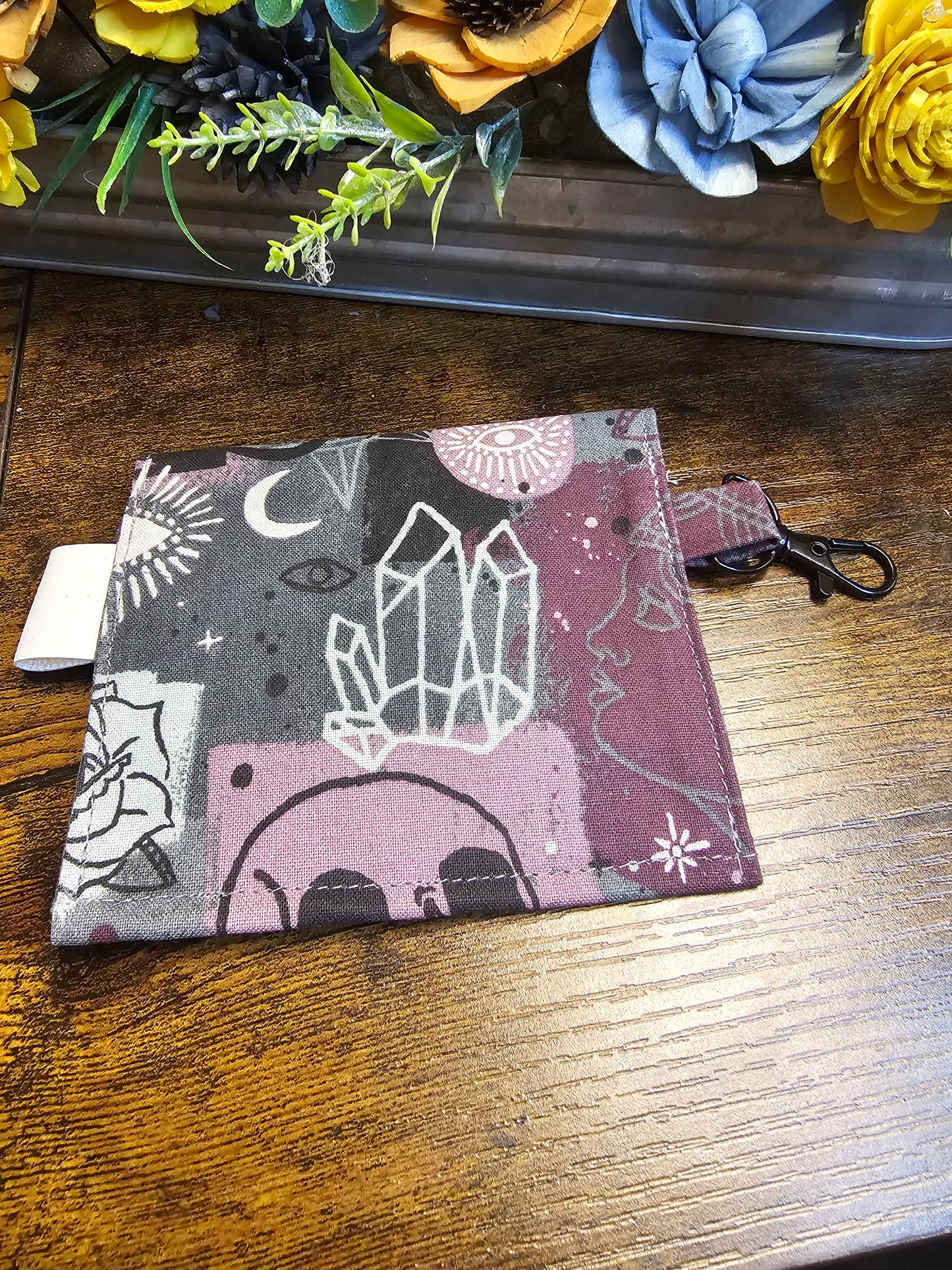 Flat keychain wallet "purple something"