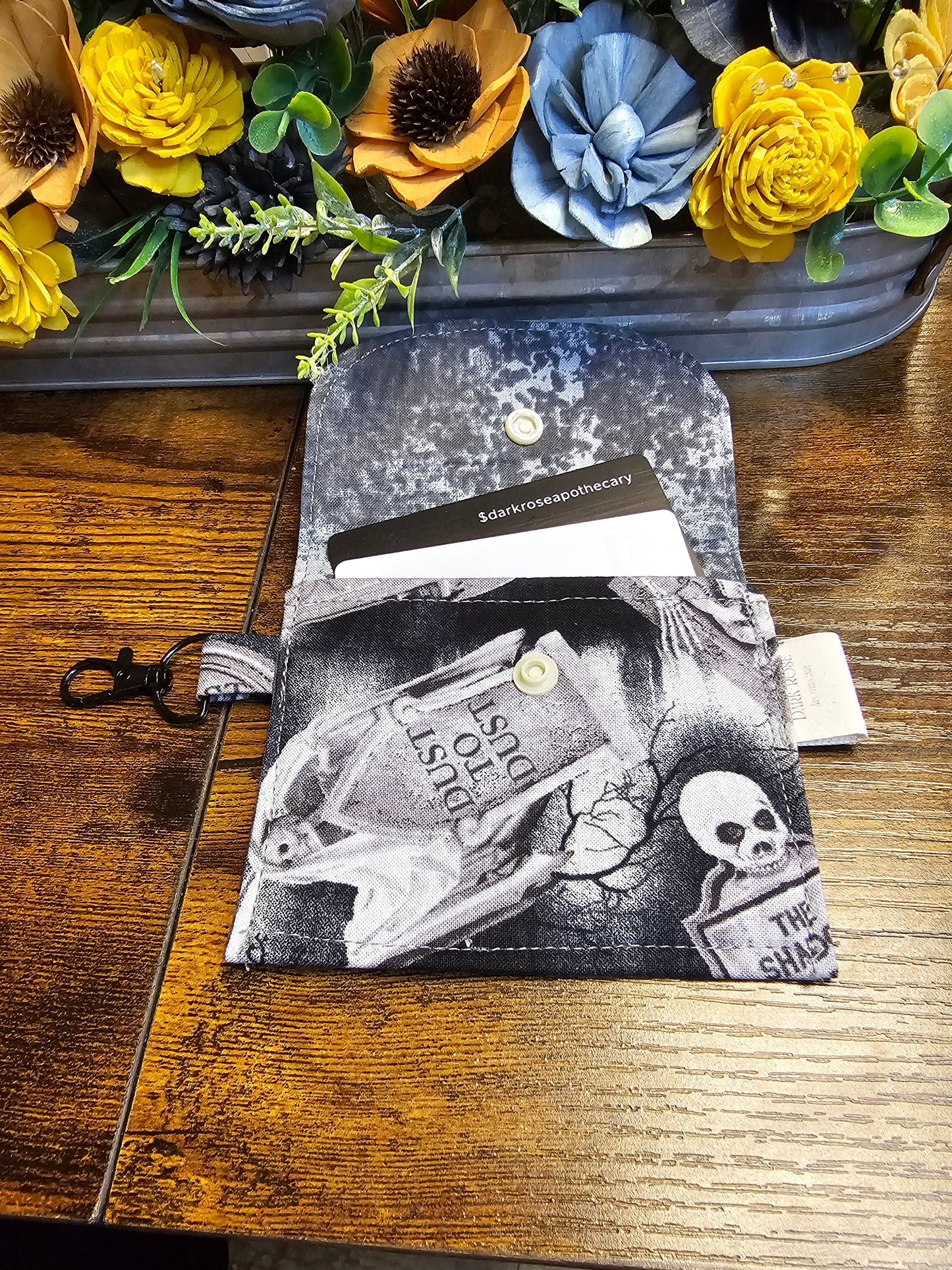 flat keychain wallet "Till death"