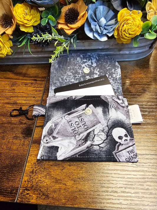 flat keychain wallet "Till death"