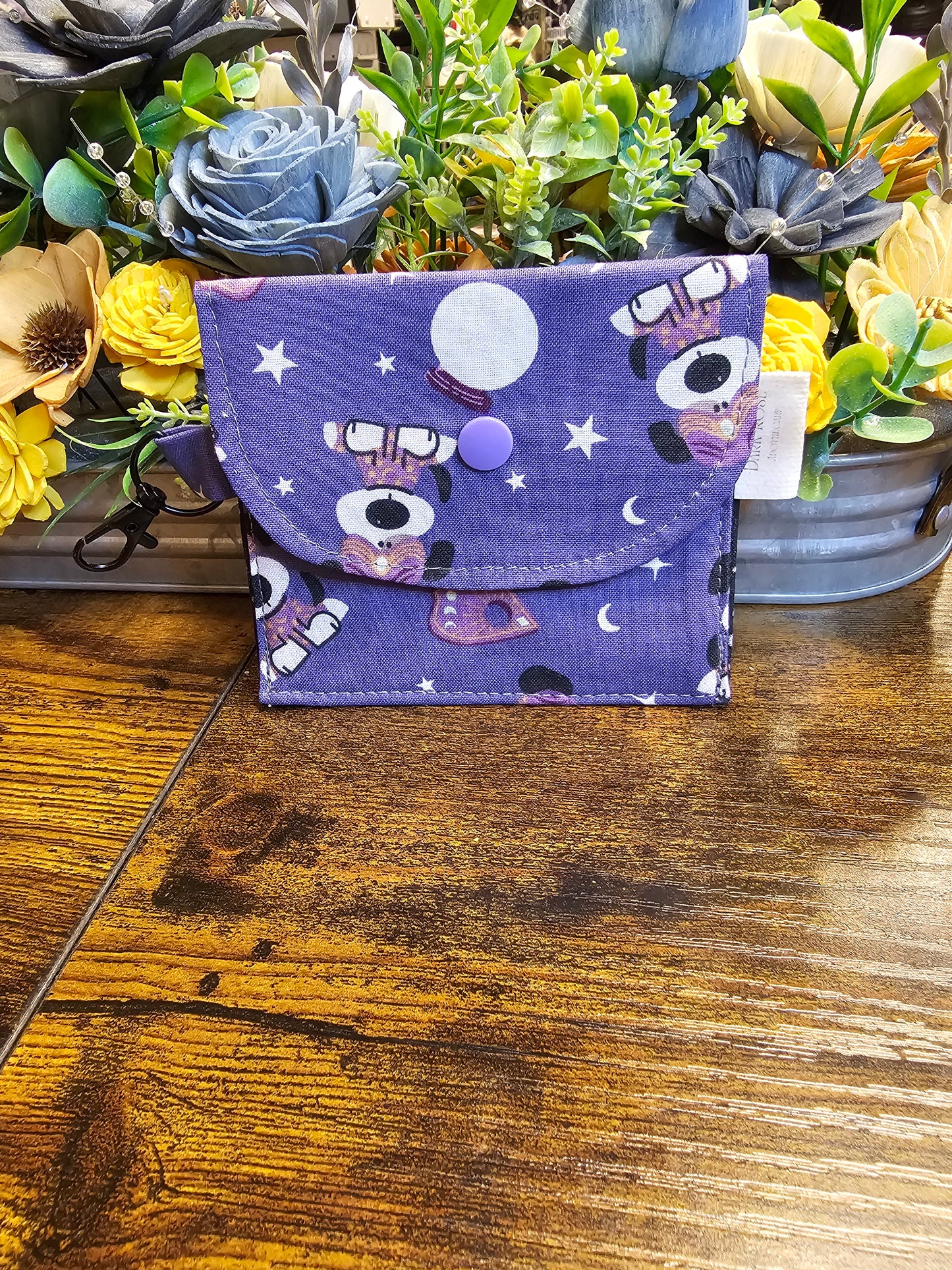 flat keychain wallet "fortune teller puppy"