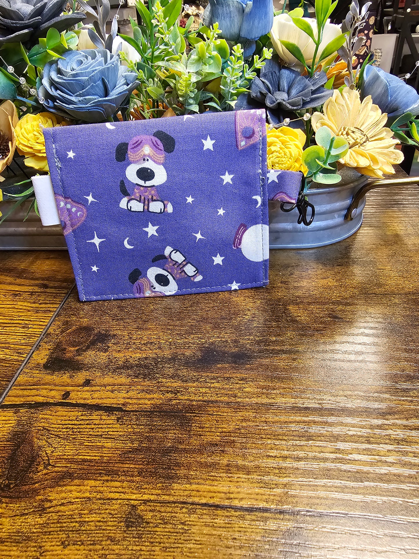 flat keychain wallet "fortune teller puppy"