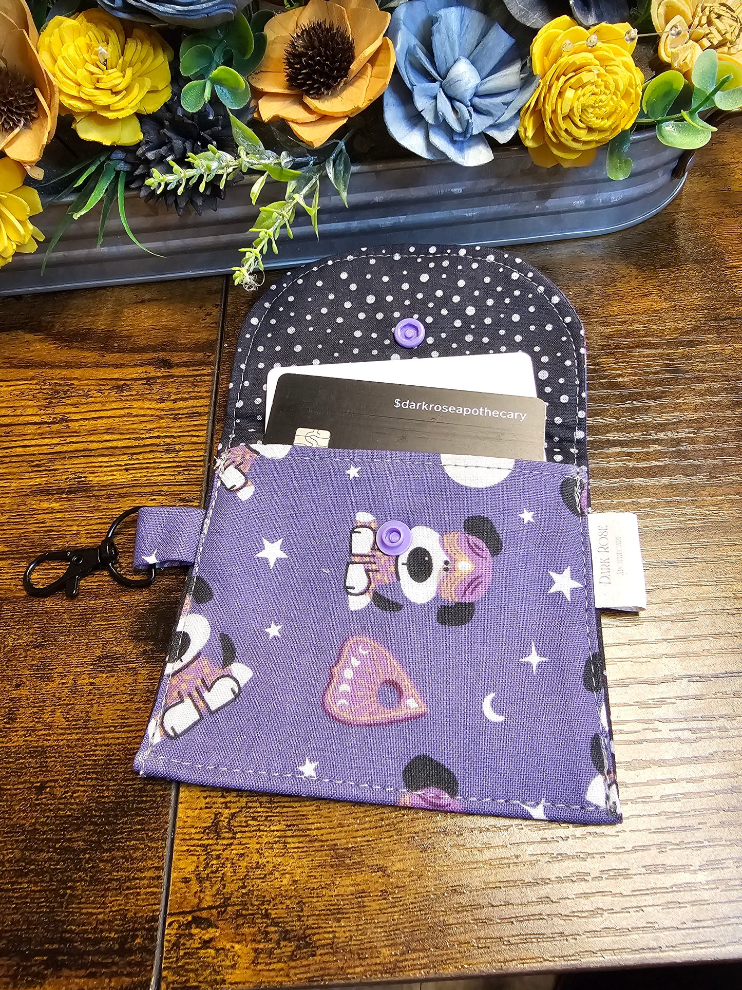 flat keychain wallet "fortune teller puppy"