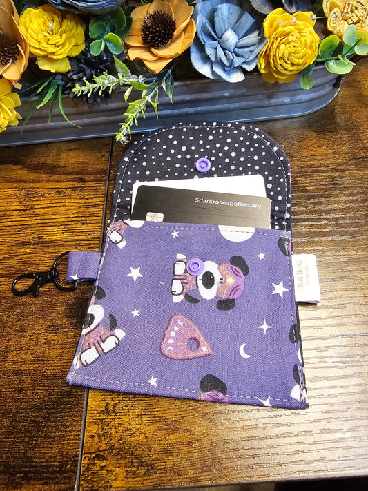 flat keychain wallet "fortune teller puppy"