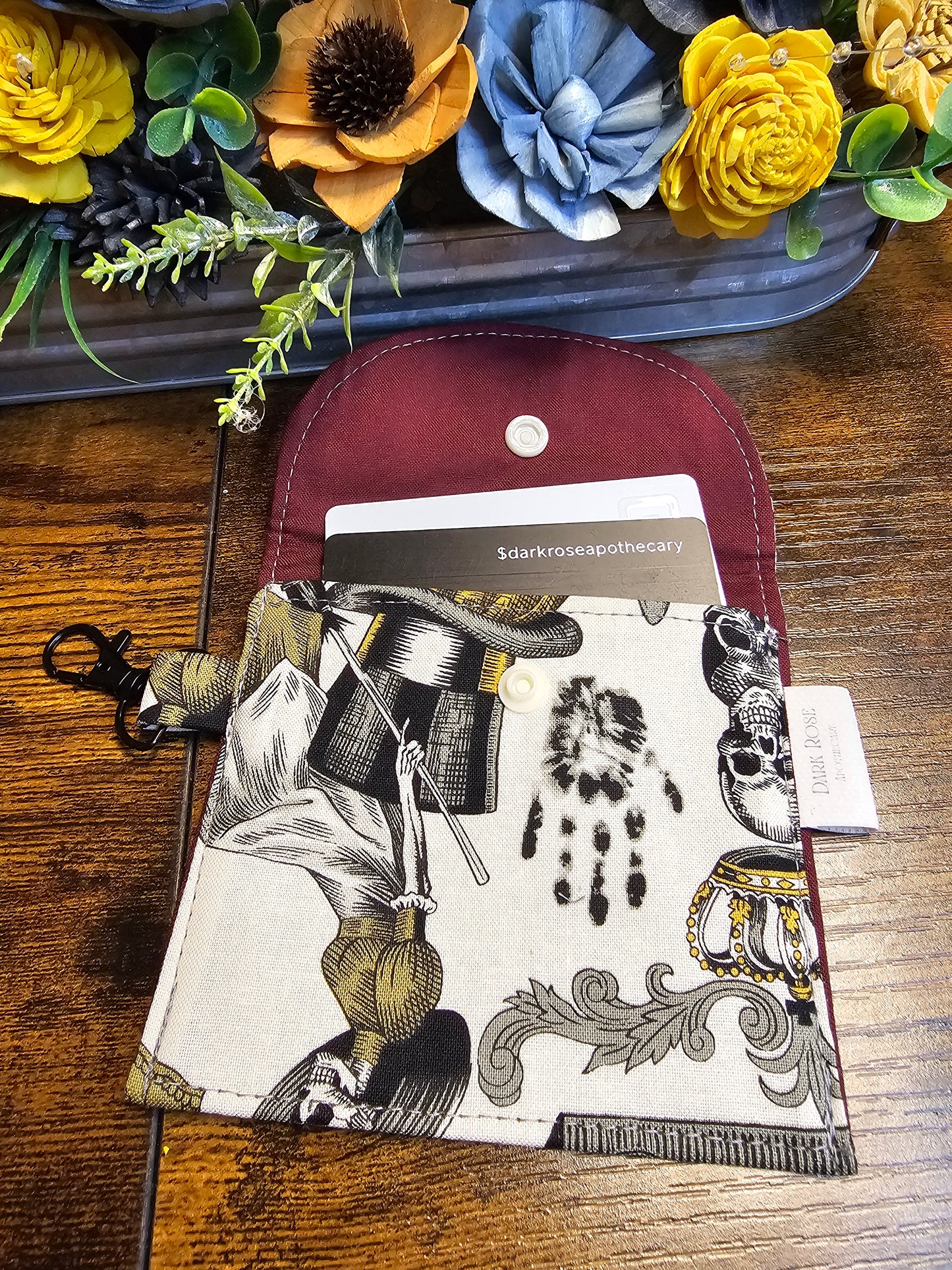 Flat keychain wallet "All Hallows Eve"