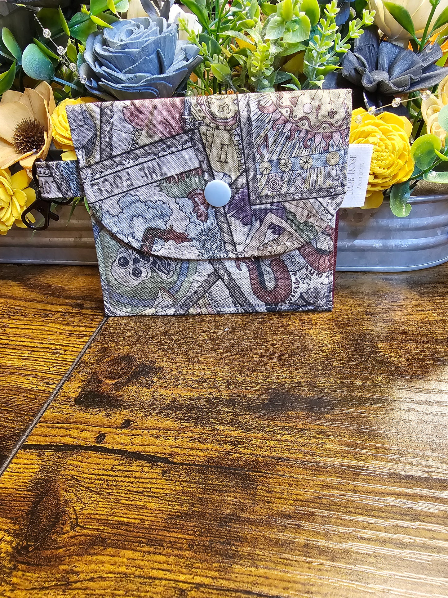 flat keychain wallet "The Fool"