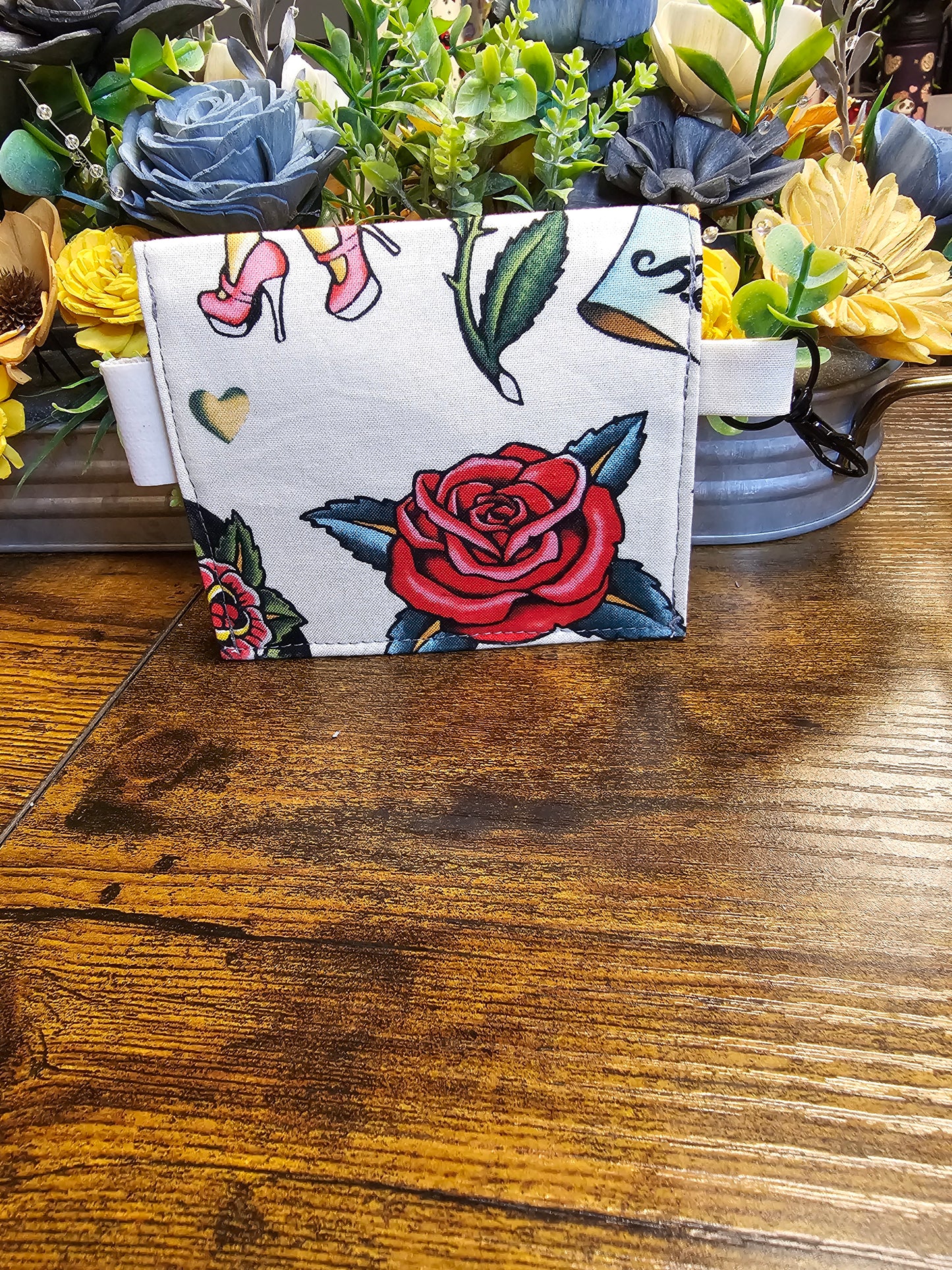 flat keychain wallet "Don't gamble with love"