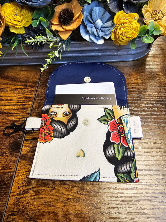 flat keychain wallet "Don't gamble with love"