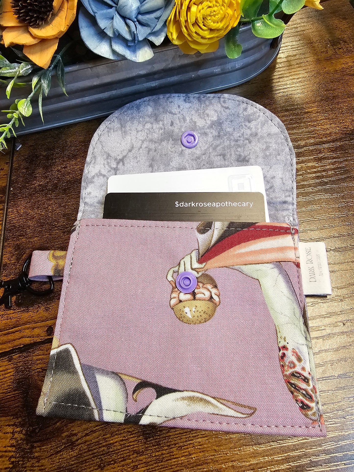 Flat keychain wallet "Zombie witch life"