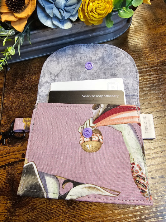 Flat keychain wallet "Zombie witch life"