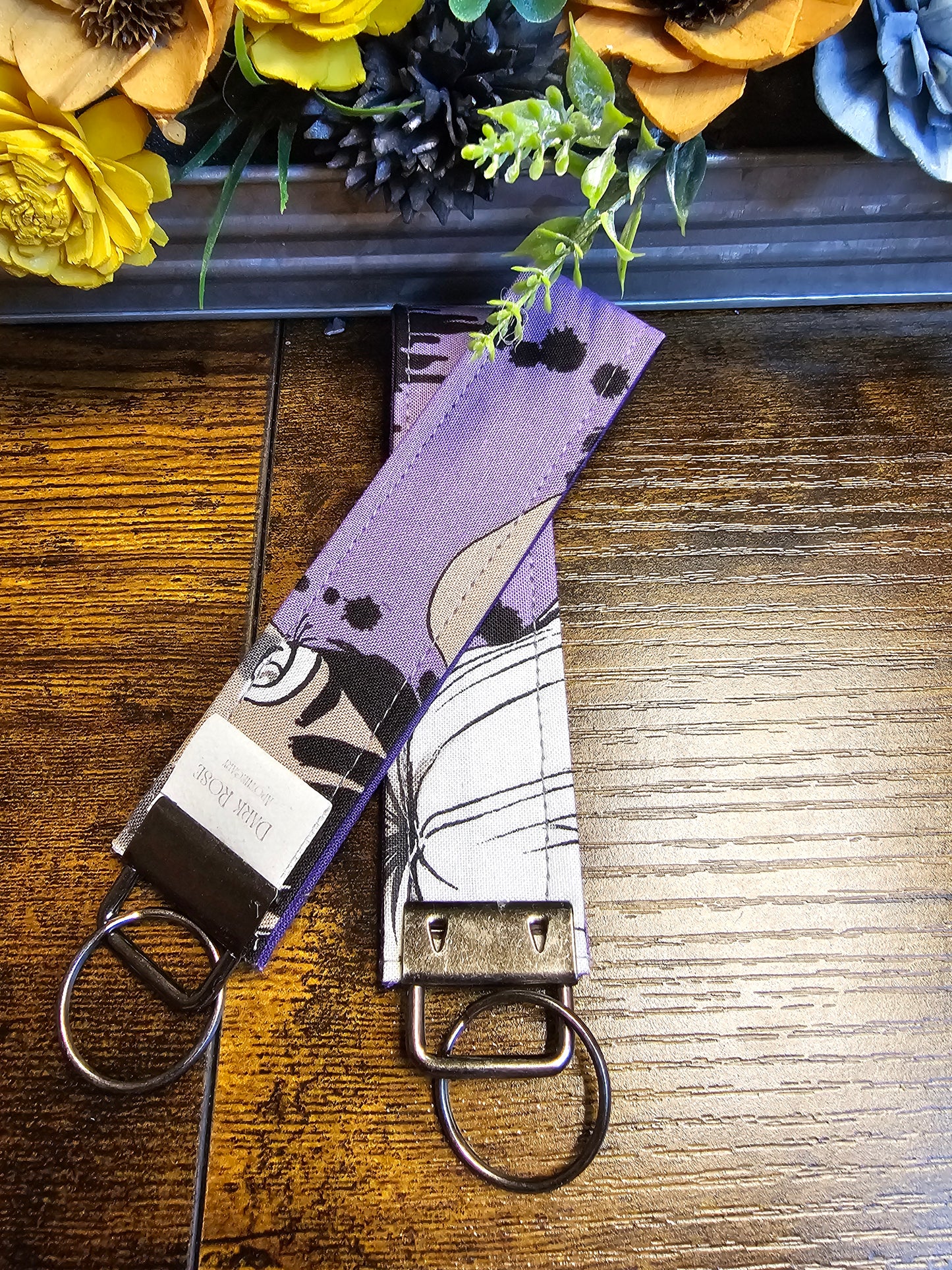 Wristlet keychain "Purple Punk"