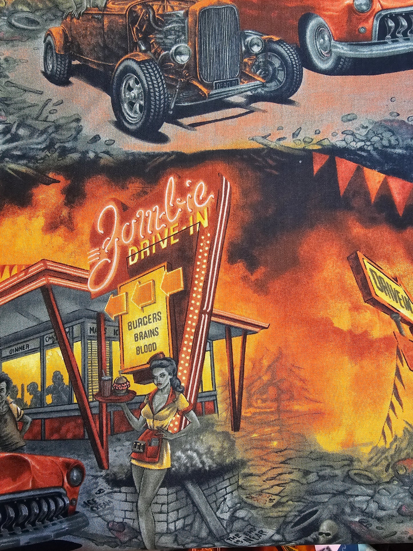 flat keychain wallet "Zombie carhop"