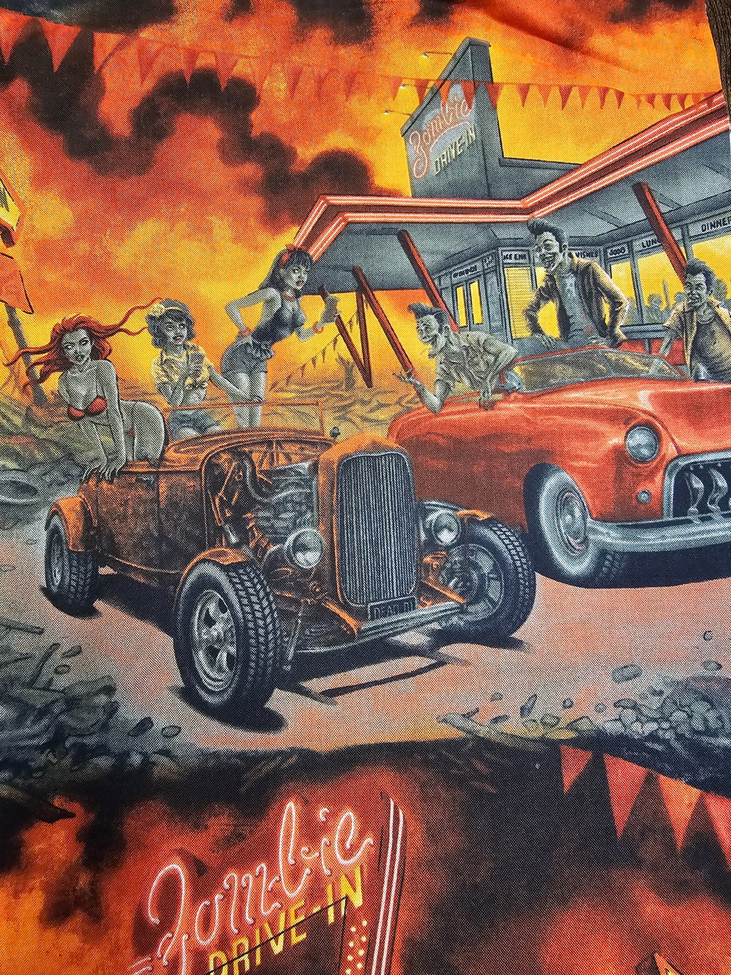 flat keychain wallet "Zombie carhop"