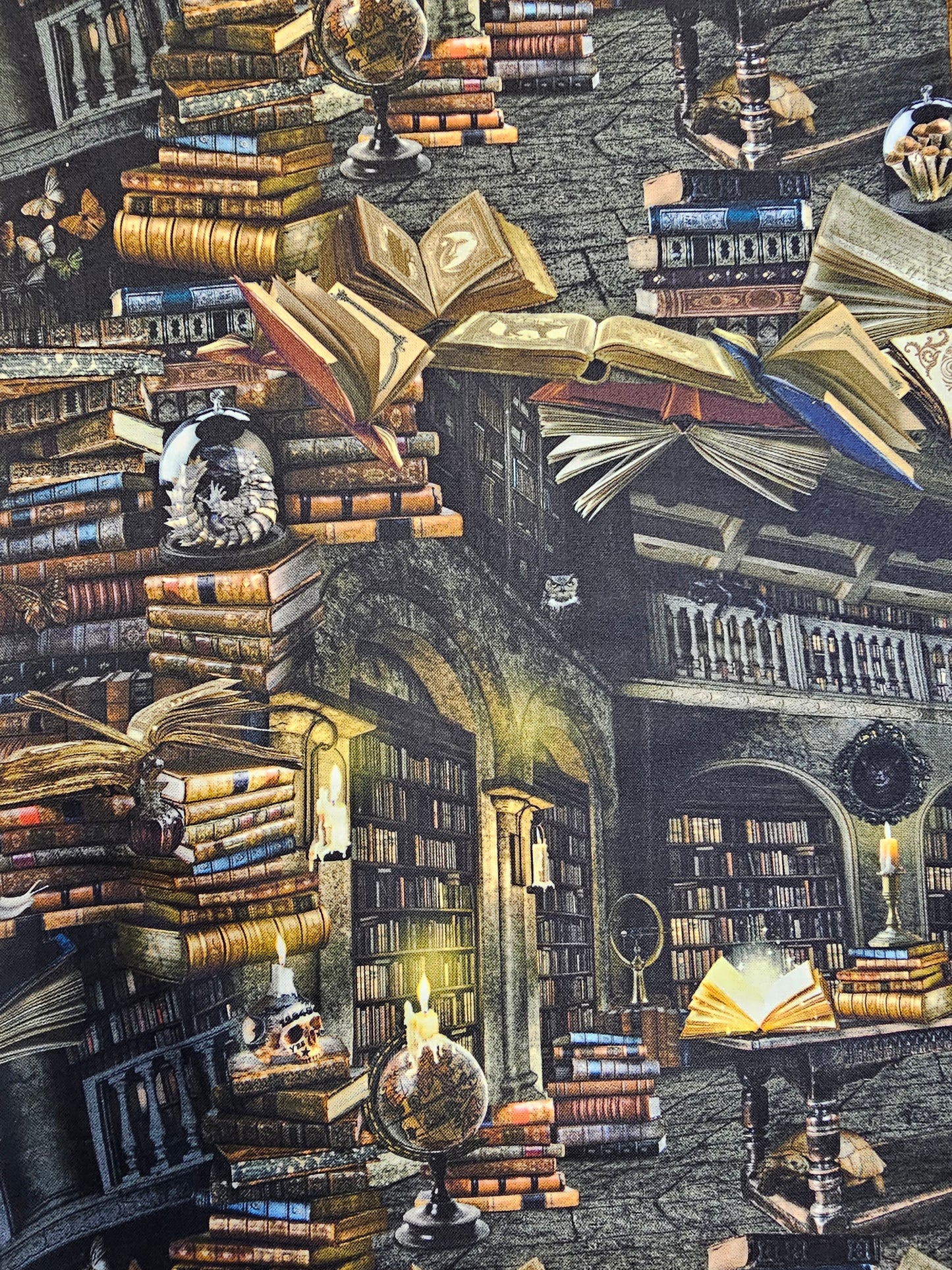 flat keychain wallets "witch's library"