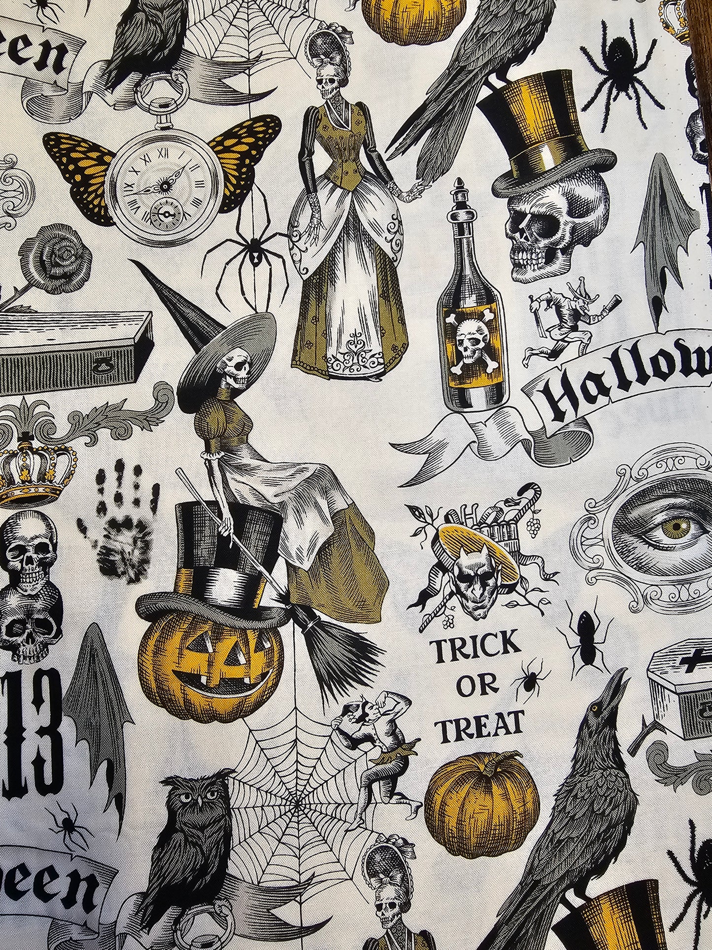 Flat keychain wallet "All Hallows Eve"